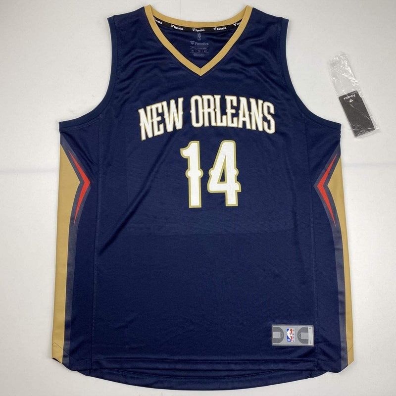 Autographed/Signed Brandon Ingram New Orleans Blue Basketball Jersey Fanatics COA