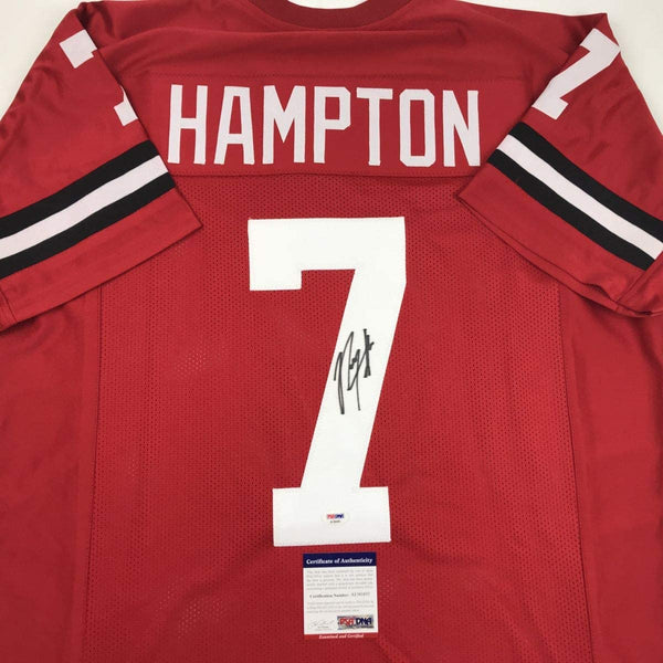 Autographed/Signed Rodney Hampton Georgia Red College Football Jersey PSA/DNA COA