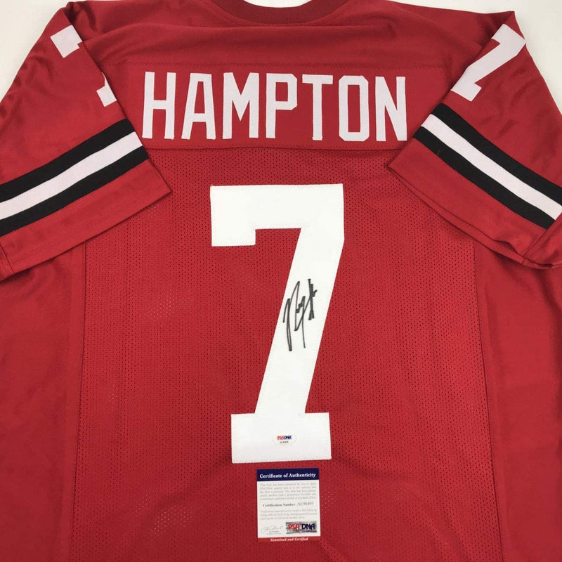 Autographed/Signed Rodney Hampton Georgia Red College Football Jersey PSA/DNA COA