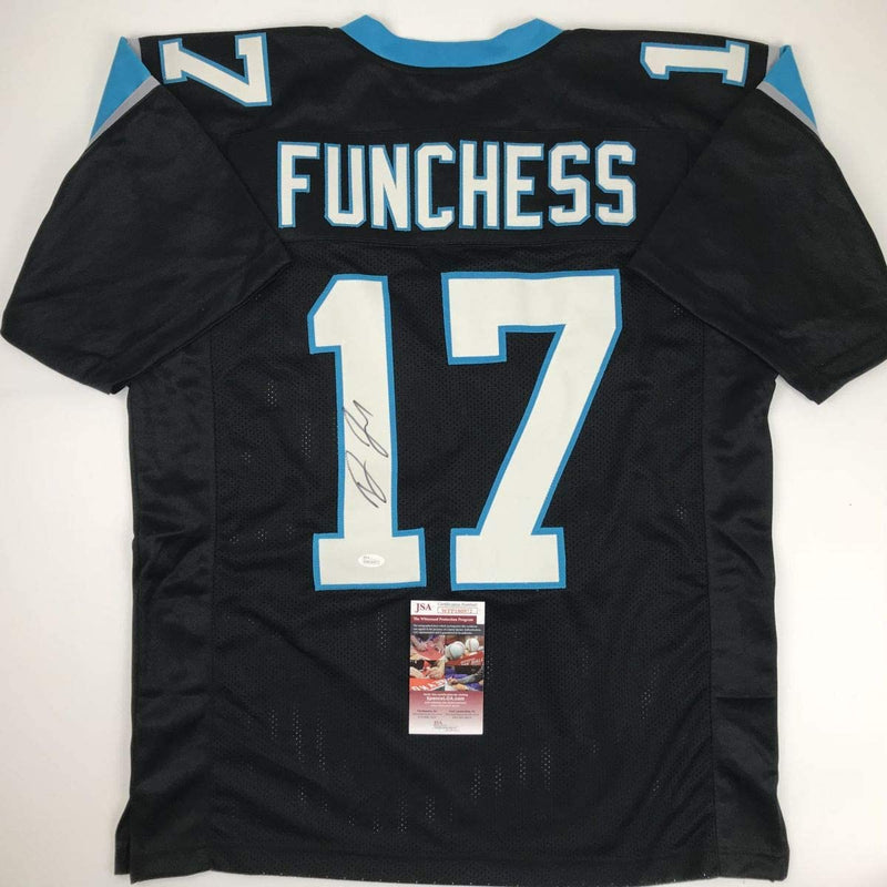 Autographed/Signed Devin Funchess Carolina Black Football Jersey JSA COA