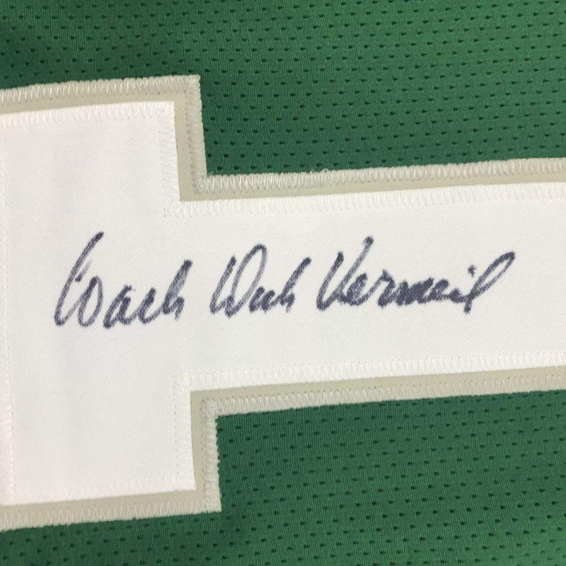 Autographed/Signed Dick Vermeil Philadelphia Green Football Jersey JSA COA