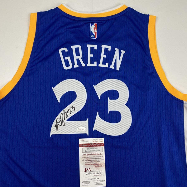 Autographed/Signed Draymond Green Golden State Blue Basketball Jersey JSA COA