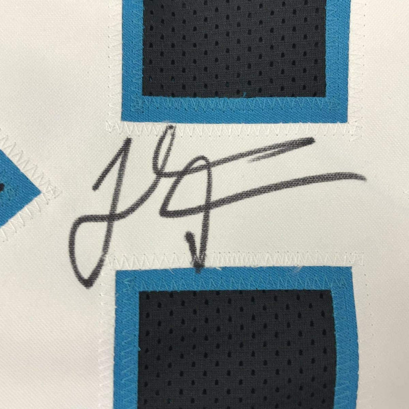 Autographed/Signed Thomas Davis Sr. Carolina Black Football Jersey JSA COA