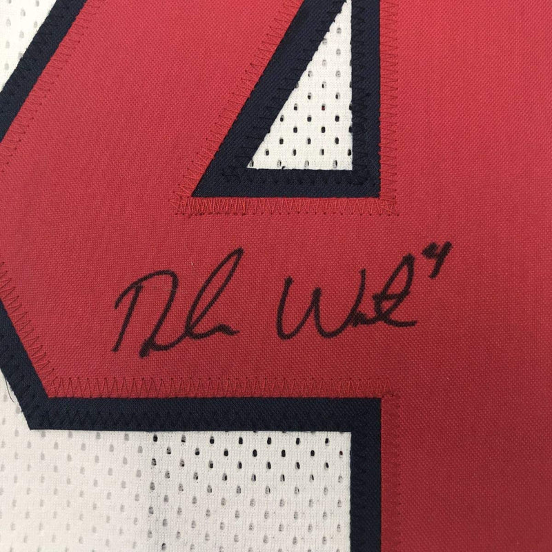 Autographed/Signed Deshaun Watson Houston White Football Jersey JSA COA