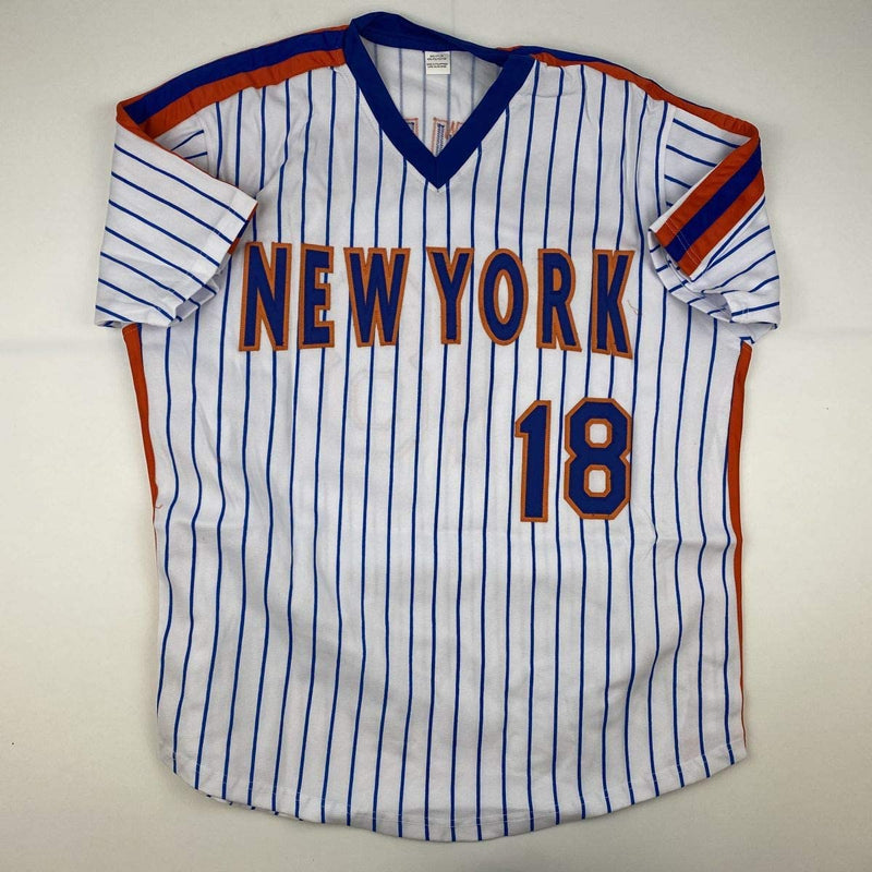 Autographed/Signed Darryl Strawberry New York Pinstripe Baseball Jersey PSA/DNA COA