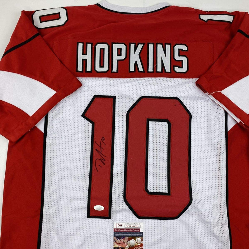 Autographed/Signed DeAndre Hopkins Arizona White Football Jersey JSA COA