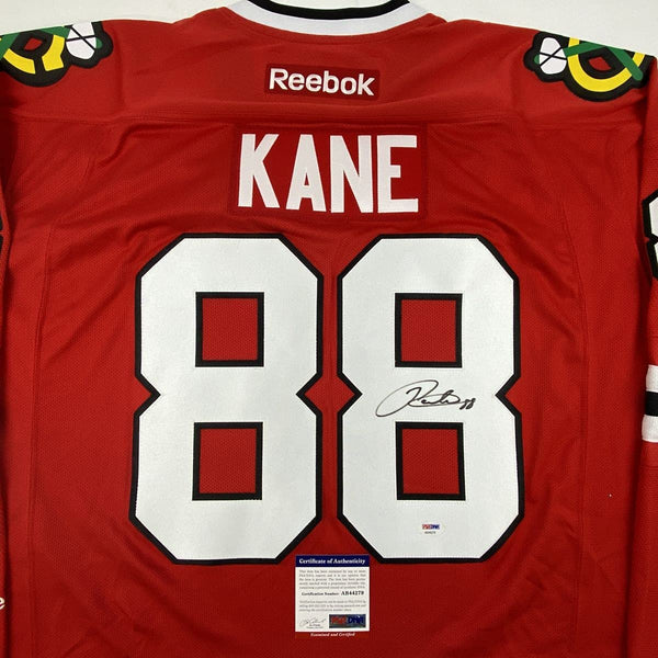 Autographed/Signed Patrick Kane Chicago Blackhawks Red Hockey Jersey PSA/DNA COA