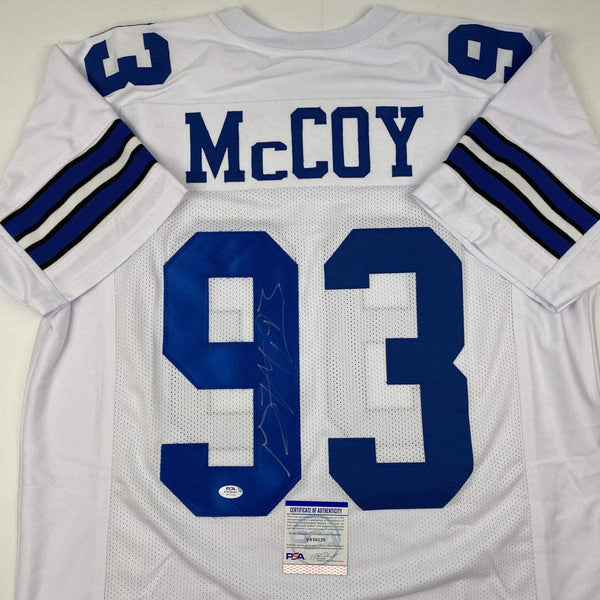 Autographed/Signed Gerald McCoy Dallas White Football Jersey PSA/DNA COA