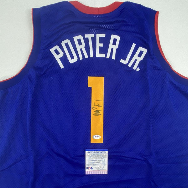 Autographed/Signed Michael Porter Jr. Denver Royal Blue Basketball Jersey PSA/DNA COA