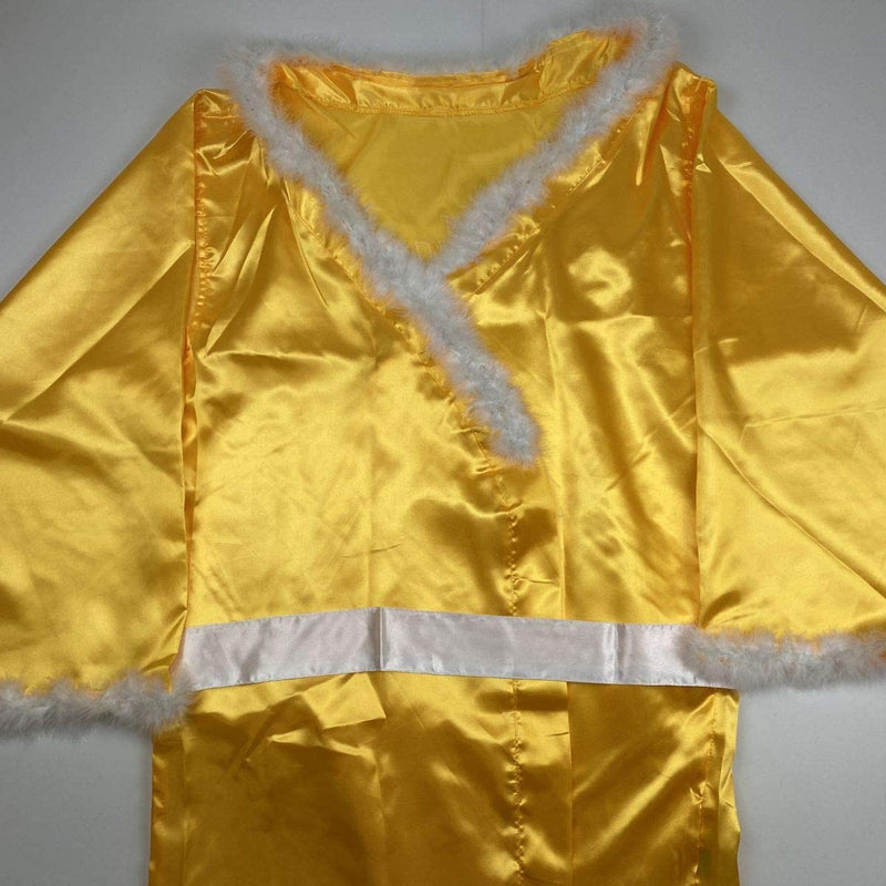 Autographed/Signed Ric Flair Nature Boy Yellow WWE Replica Wrestling Robe JSA COA Auto