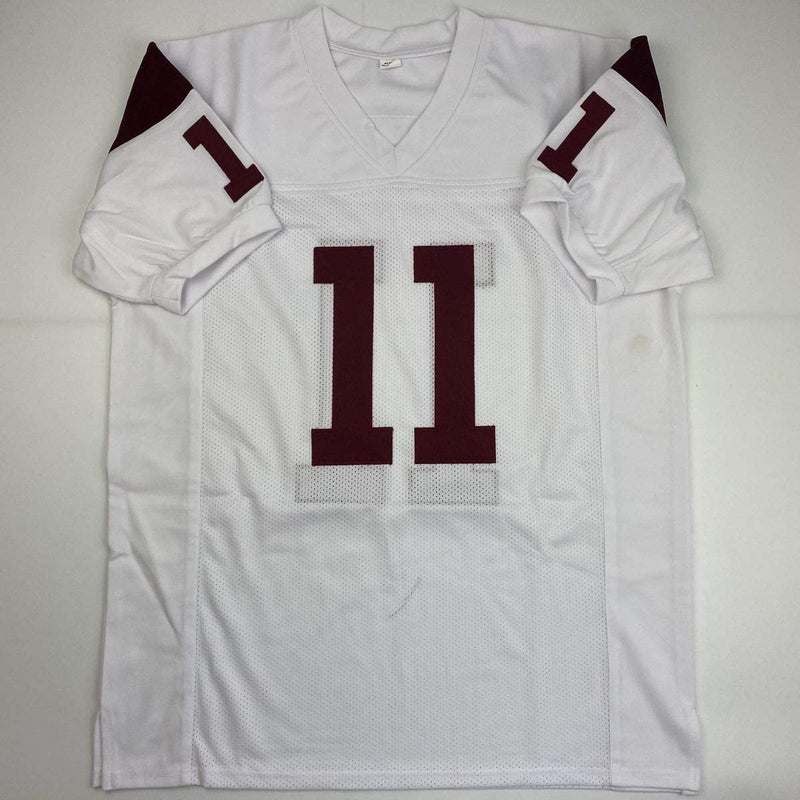 Autographed/Signed Matt Leinart 04 Heisman USC Southen Cal White College Football Jersey JSA COA