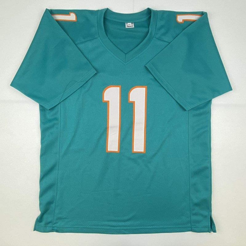 Autographed/Signed Devante Parker Miami Teal Football Jersey JSA COA