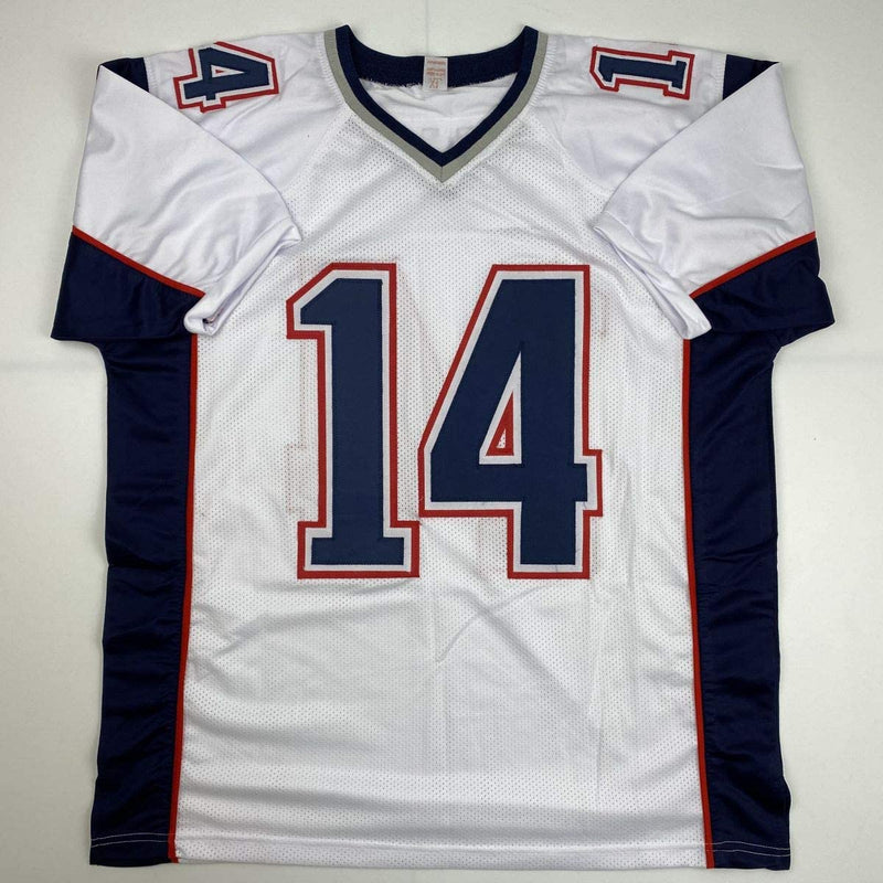 Autographed/Signed Mohamed Sanu New England White Football Jersey JSA COA