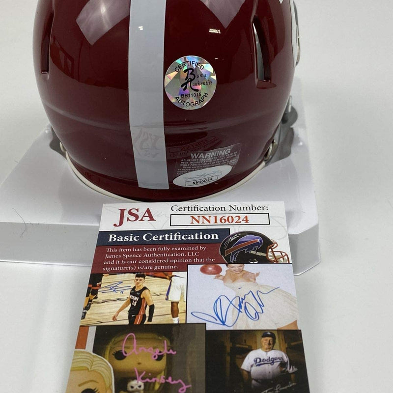 Autographed/Signed Derrick Henry Alabama Crimson Tide Mini College Football Helmet JSA COA
