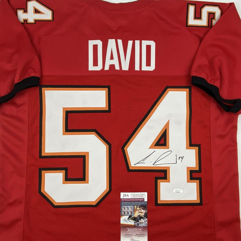 Autographed/Signed Lavonte David Tampa Bay Red Football Jersey JSA COA