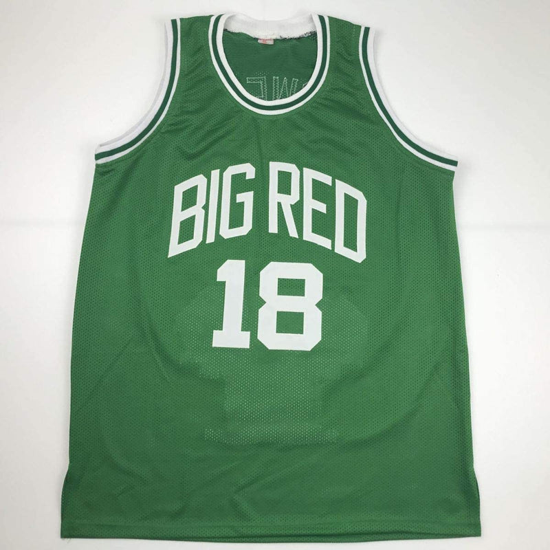 Autographed/Signed Dave Cowens Boston Green Stat Basketball Jersey PSA/DNA COA