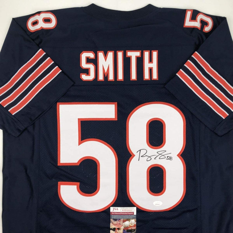 Autographed/Signed Roquan Smith Chicago Blue Football Jersey JSA COA