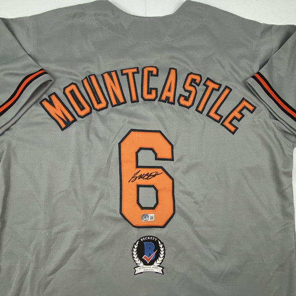Autographed/Signed Ryan Mountcastle Baltimore Grey Baseball Jersey Beckett BAS COA