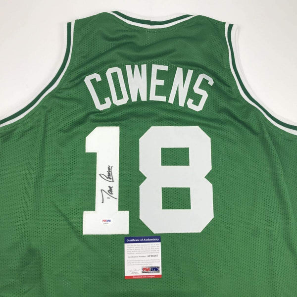 Autographed/Signed Dave Cowens Boston Green Basketball Jersey PSA/DNA COA