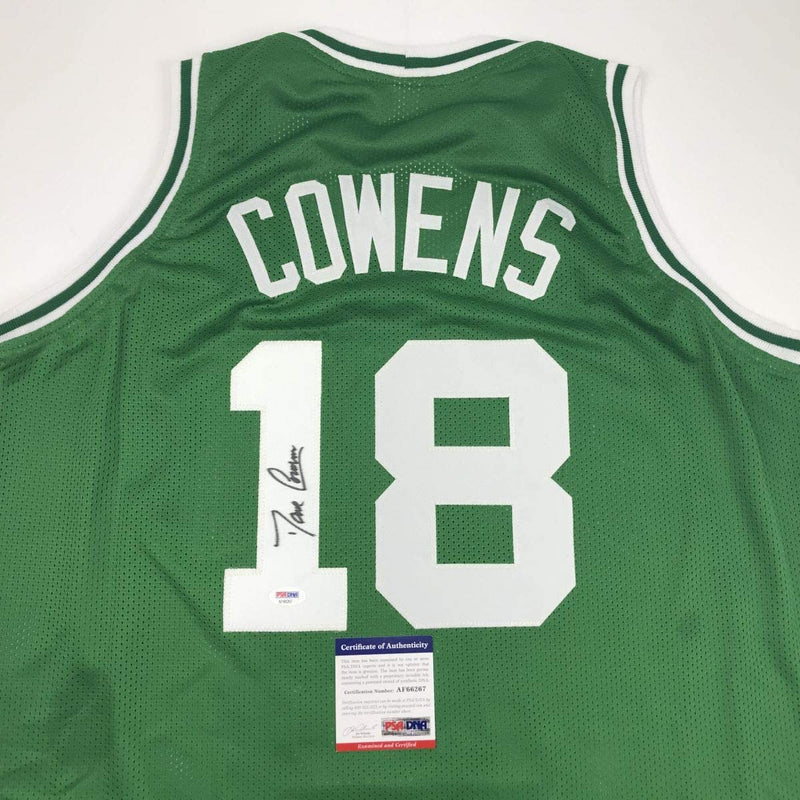 Autographed/Signed Dave Cowens Boston Green Basketball Jersey PSA/DNA COA