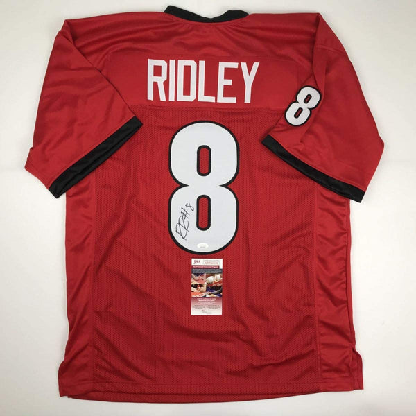 Autographed/Signed Riley Ridley Georgia Red College Football Jersey JSA COA