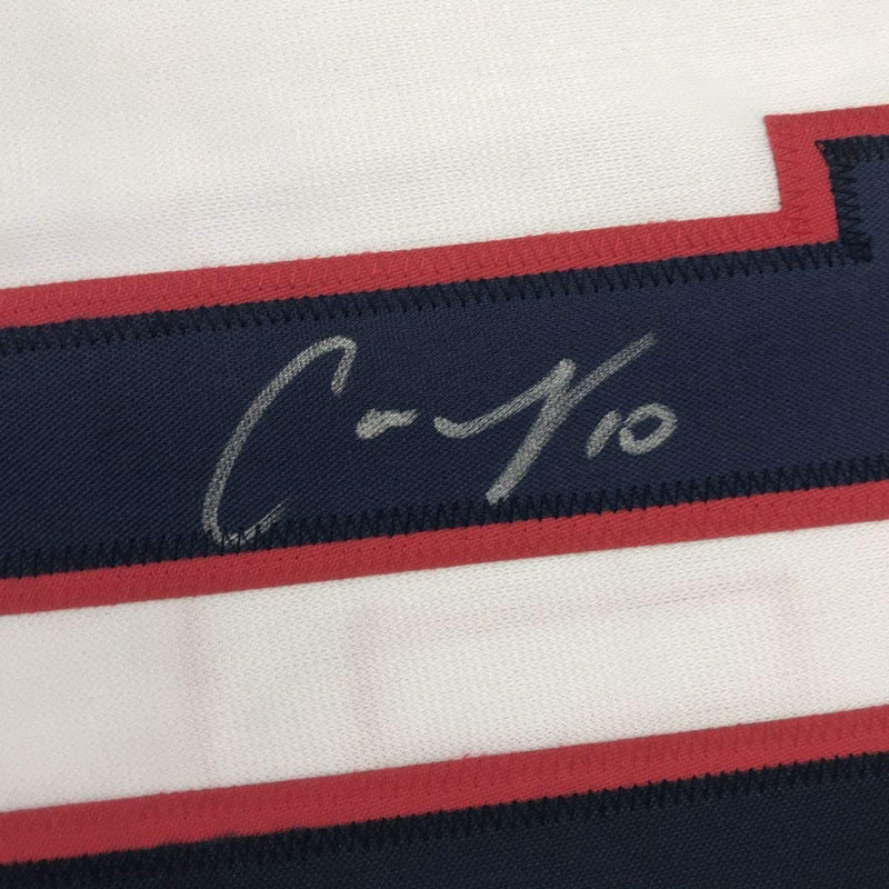 Autographed/Signed Carli Lloyd White Soccer Team USA World Cup Jersey JSA COA