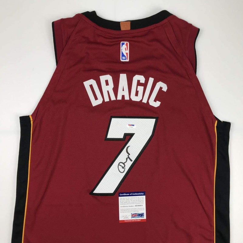 Autographed/Signed Goran Dragic Miami Red Basketball Jersey PSA/DNA COA