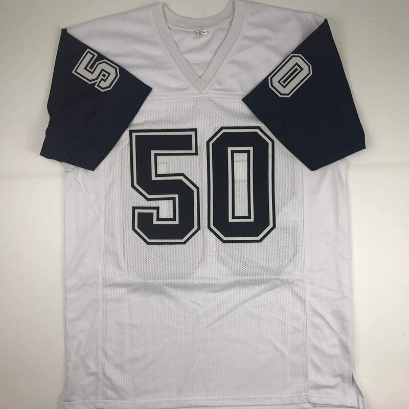 Autographed/Signed Sean Lee Dallas Color Rush White Football Jersey JSA COA