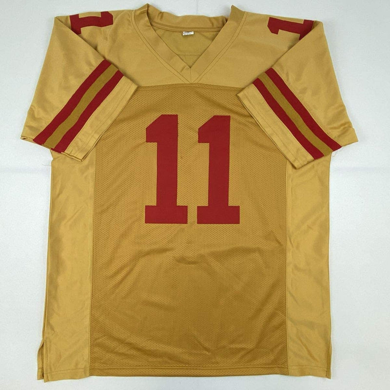 Autographed/Signed Brandon Aiyuk San Francisco Gold Football Jersey Beckett BAS COA