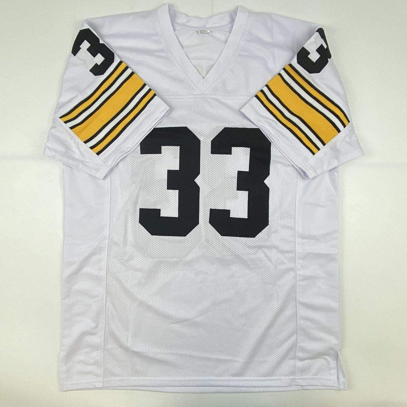 Autographed/Signed Merril Hoge Pittsburgh White Football Jersey JSA COA