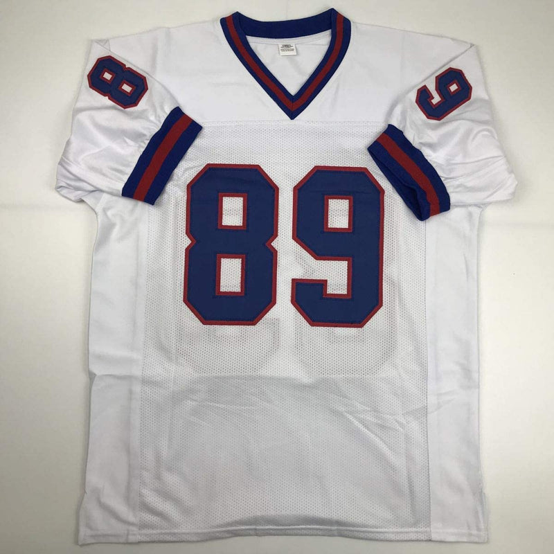 Autographed/Signed Mark Bavaro New York White Football Jersey PSA/DNA COA