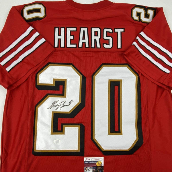Autographed/Signed Garrison Hearst San Francisco Red Football Jersey JSA COA