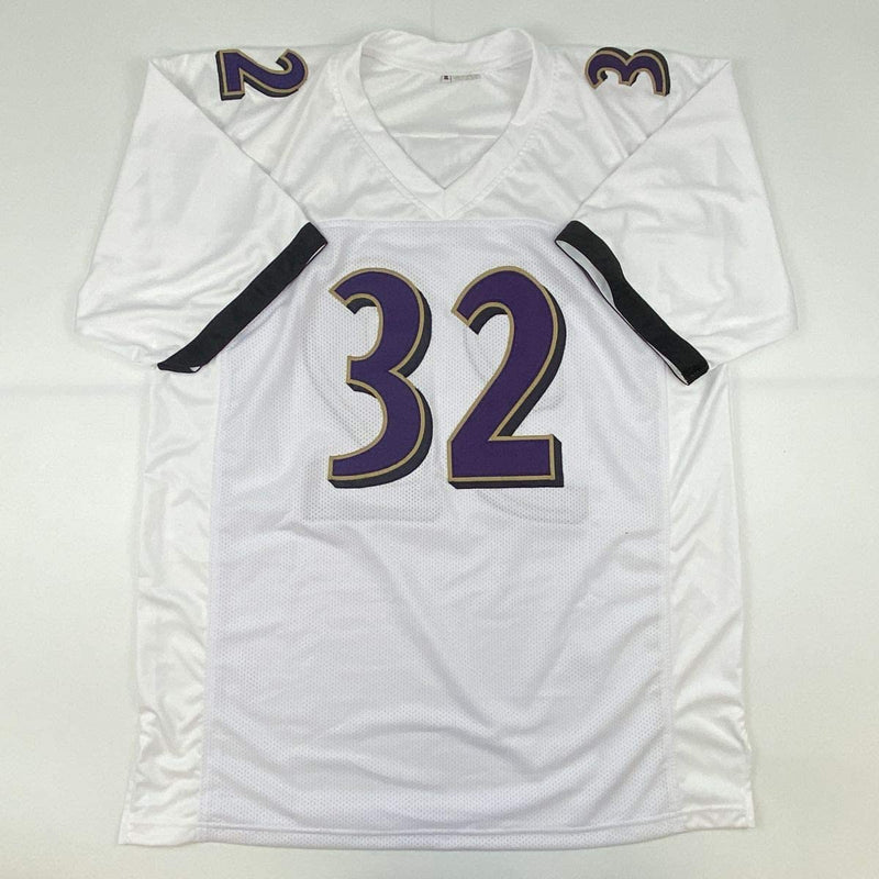 Autographed/Signed DeShon Elliott Baltimore White Football Jersey JSA COA