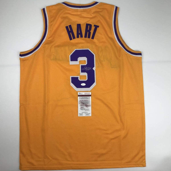 Autographed/Signed Josh Hart Los Angeles LA #3 Yellow Basketball Jersey JSA COA