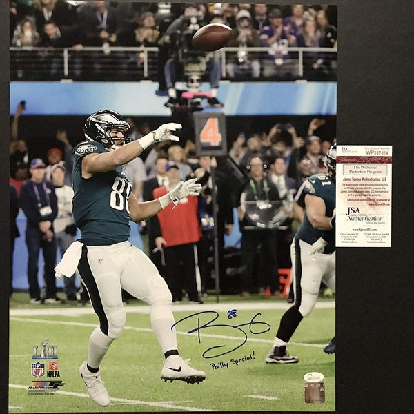 Autographed/Signed Trey Burton Inscribed Philly Special Philadelphia Eagles Super Bowl LII 52 Champions 16x20 Football Photo JSA COA
