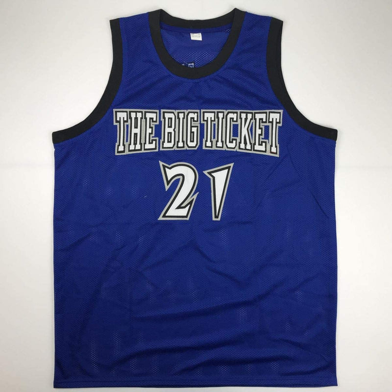 Autographed/Signed Kevin Garnett Minnesota Blue Basketball Jersey PSA/DNA COA