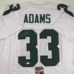 Autographed/Signed Jamal Adams New York White Football Jersey JSA COA