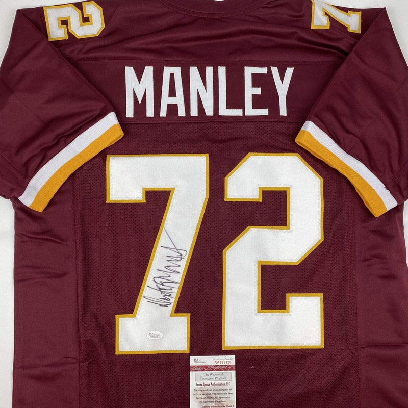 Autographed/Signed Dexter Manley Washington Burgundy Football Jersey JSA COA
