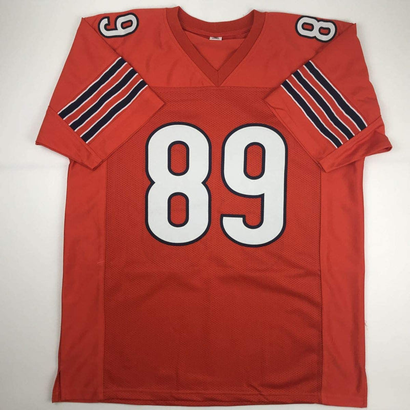 Autographed/Signed Mike Ditka Chicago Orange Football Jersey JSA COA