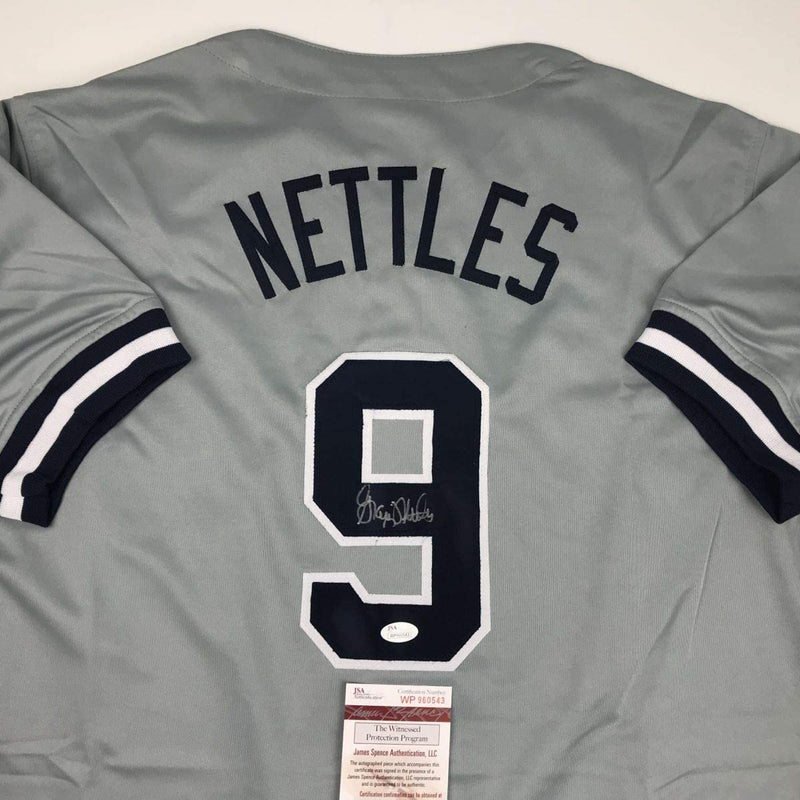 Autographed/Signed Graig Nettles New York Grey Baseball Jersey JSA COA