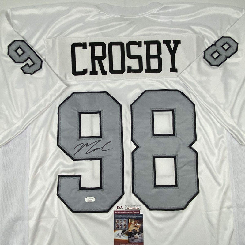 Autographed/Signed Maxx Crosby Las Vegas Oakland Color Rush Football Jersey JSA COA