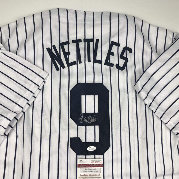 Autographed/Signed Graig Nettles New York Pinstripe Baseball Jersey JSA COA