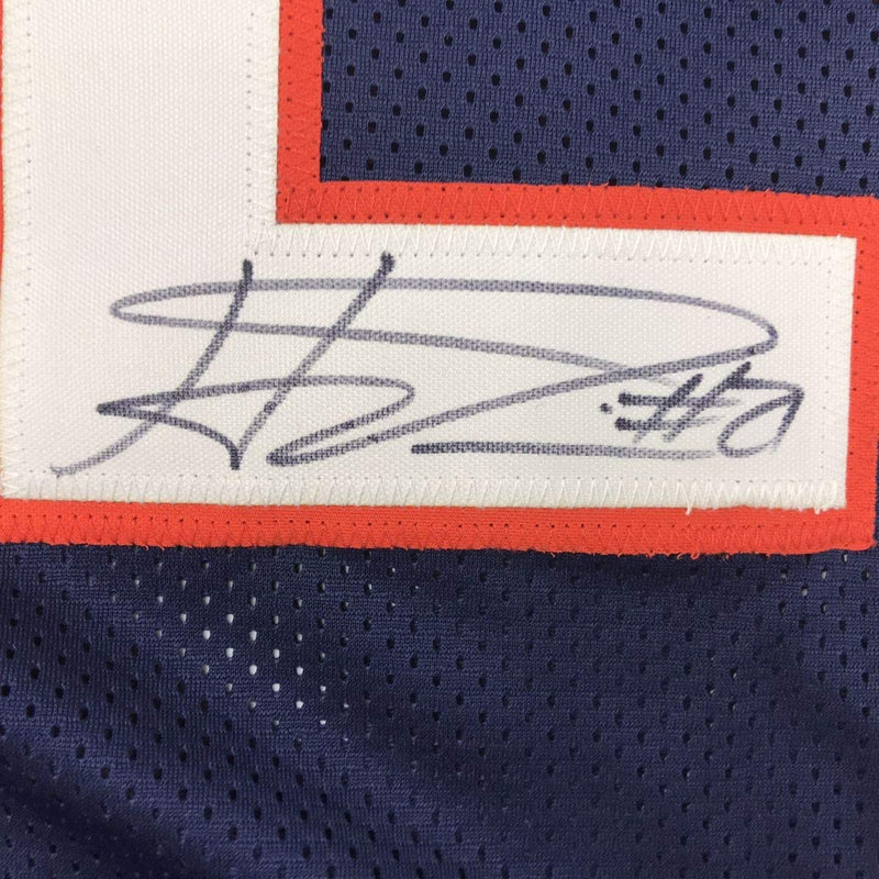 Autographed/Signed Haha Ha Ha Clinton-Dix Chicago Blue Football Jersey JSA COA