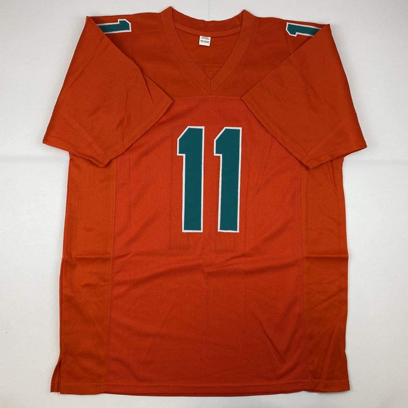 Autographed/Signed Devante Parker Miami Orange Football Jersey JSA COA