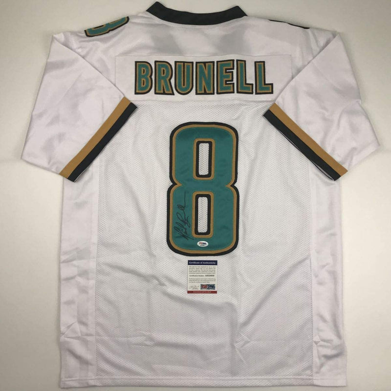 Autographed/Signed Mark Brunell Jacksonville White Football Jersey PSA/DNA COA
