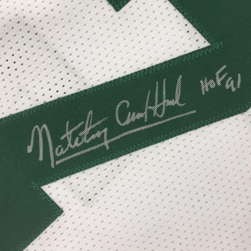 Autographed/Signed Nate Tiny Archibald Boston White Basketball Jersey JSA COA