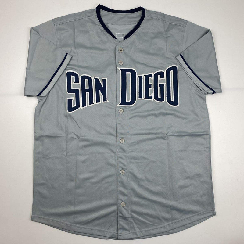Autographed/Signed Trevor Hoffman San Diego Grey Baseball Jersey JSA COA