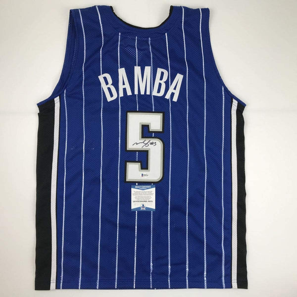 Autographed/Signed Mohamed Mo Bamba Orlando Blue Basketball Jersey Beckett BAS COA