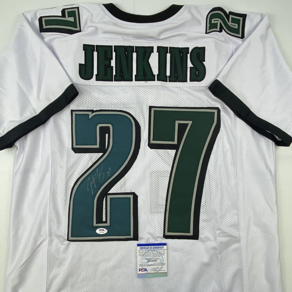 Autographed/Signed Malcolm Jenkins Philadelphia White Football Jersey PSA/DNA COA