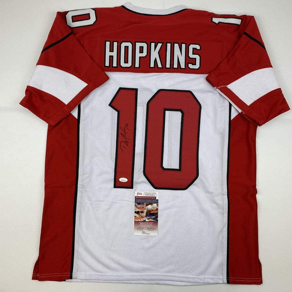 Autographed/Signed DeAndre Hopkins Arizona White Football Jersey JSA COA